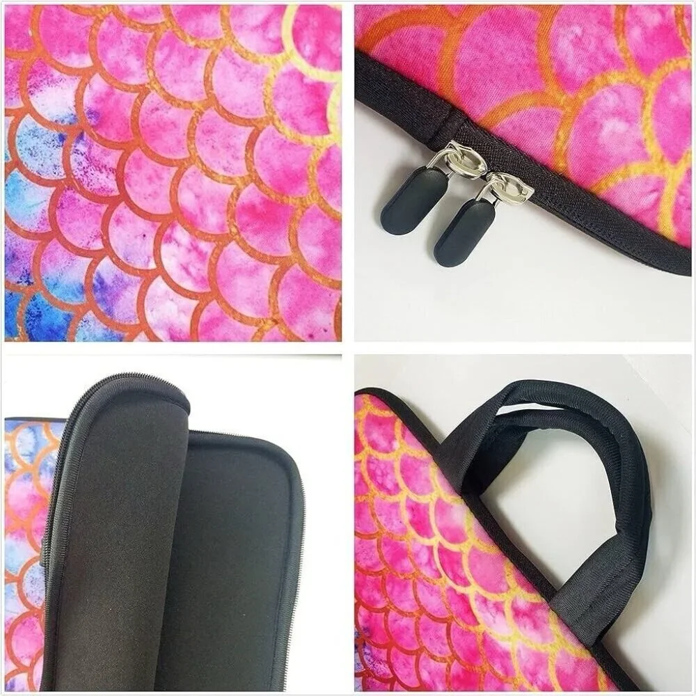 Mermaid Neoprene Laptop Computer Case Zip Around Tablet Protector Sleeve Bag‎